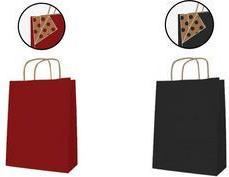 agipa Geschenktüte (B)240 mm x (H)310 mm, rot Papier-Tragetasche, aus Kraftpapier, mit Tragekordel, außen - 1 Stück (101647) von agipa