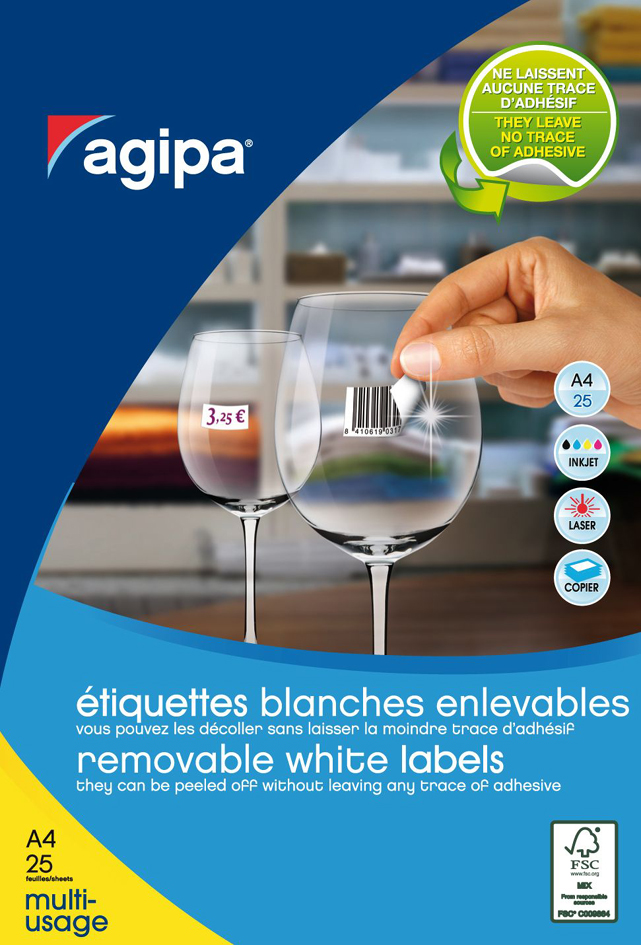 agipa Universal-Etiketten, 18 x 12 mm, weiß, wiederablösbar agipa Universal-Etiketten, 18 x 12 mm, weiß, wiederablösbar von agipa
