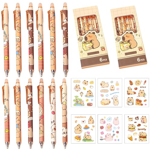 agogue 18 Stück Capybara Set Radierbare Capybara Stifte Set Kugelschreiber mit Aufklebern und Schachtel Ideales Geschenk für Kinder agogue 18 Stück Capybara Set Radierbare Capybara Stifte Set Kugelschreiber mit Aufklebern und Schachtel Ideales Geschenk für Kinder von agogue
