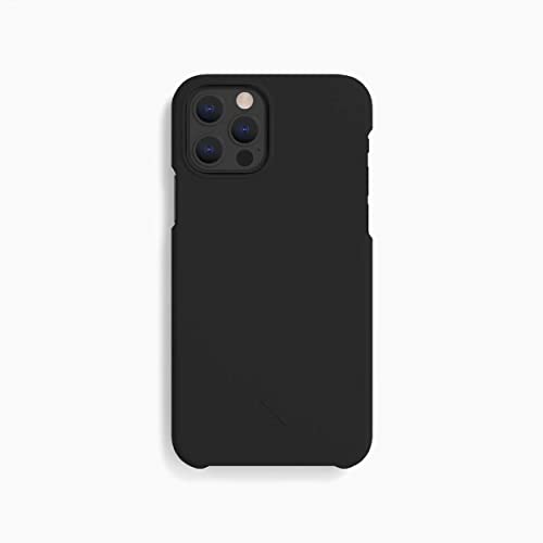 agood Company Pflanzliche Handyhülle, iPhone 12 12 Pro Hülle - Biologisch abbaubare Handyhülle - Schlank & schützend - Plastikfrei, Null Abfall, umweltfreundliche Handyhülle - Charcoal Black von agood