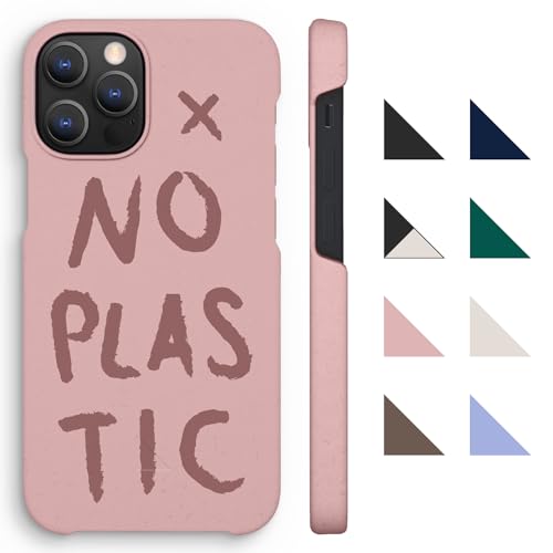 agood Company Pflanzliche Handyhülle, iPhone 12 12 Pro Hülle - Biologisch abbaubare Handyhülle - Schlank & schützend - Plastikfrei, Null Abfall, umweltfreundliche Handyhülle - Dusty Pink No Plastic von agood