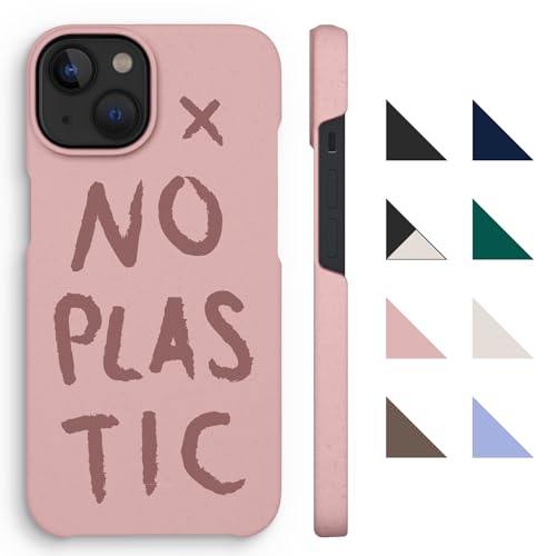 agood Company Pflanzliche Handyhülle, iPhone 13 Hülle - Biologisch abbaubare Handyhülle - Schlank & schützend - Plastikfrei, Null Abfall, umweltfreundliche Handyhülle - Dusty Pink No Plastic von agood