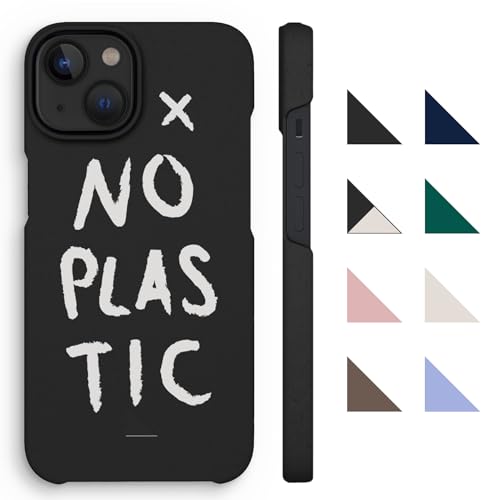 agood Company Pflanzliche Handyhülle, iPhone 13 Hülle - Biologisch abbaubare Handyhülle - Schlank & schützend - Plastikfrei, umweltfreundliche Handyhülle - Charcoal Black No Plastic White von agood