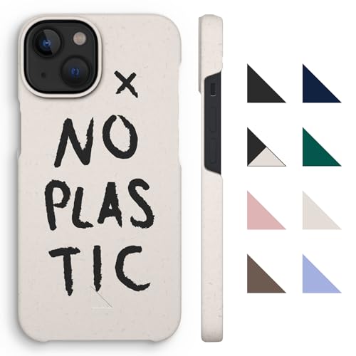 agood Company Pflanzliche Handyhülle, iPhone 13 Mini Hülle - Biologisch abbaubare Handyhülle - Schlank & schützend - Plastikfrei, umweltfreundliche Handyhülle - Vanilla White No Plastic von agood