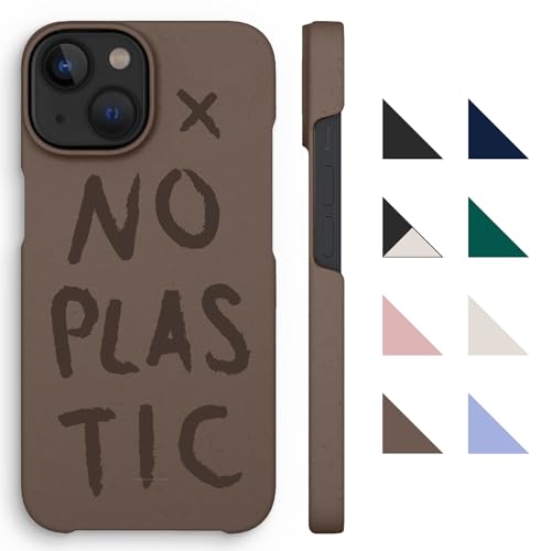 agood Company Pflanzliche Handyhülle, iPhone 14 Hülle - Biologisch abbaubare Handyhülle - Schlank & schützend - Plastikfrei, Null Abfall, umweltfreundliche Handyhülle - Earth Brown No Plastic von agood