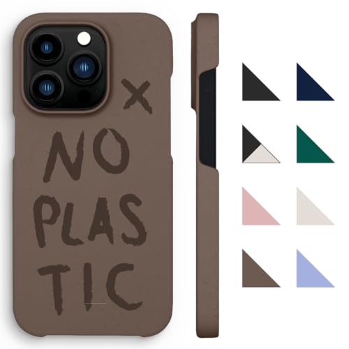 agood Company Pflanzliche Handyhülle, iPhone 14 Pro Hülle - Biologisch abbaubare Handyhülle - Schlank & schützend - Plastikfrei, Null Abfall, umweltfreundliche Handyhülle - Earth Brown No Plastic von agood