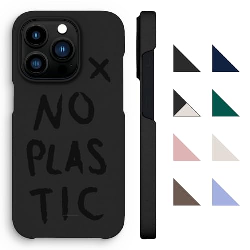 agood Company Pflanzliche Handyhülle, iPhone 14 Pro Hülle - Biologisch abbaubare Handyhülle - Schlank & schützend - Plastikfrei, umweltfreundliche Handyhülle - Charcoal Black No Plastic von agood