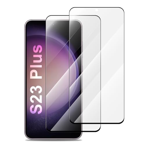Galaxy S23 Plus Panzer Schutz Glas, 3D [2 Stück] [Kamera Schutzfolie] [Case Friendly] [Blasenfrei] [9H Härte] [Anti-Fingerabdruck] Gehärtetem Glas Displayschutzfolie für Samsung Galaxy S23 Plus von aiMaKE
