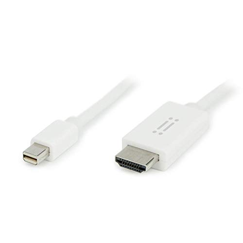 aiino - 2m Kabel, Zubehör MDP auf HDMI-Verbindung mit Audio, unterstützt 1080P Full-HD-Modus und 3D-Ansicht, kompatibel mit Apple Thunderbolt PC-Anschluss - Weiß von aiino