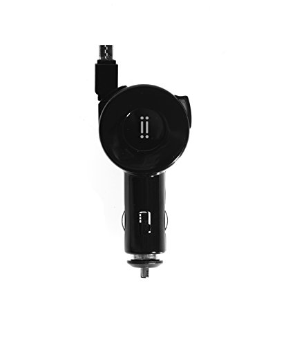 aiino Aiab1U24Atypecr-Bk Car Charger 1 USB 2.4A mit abnehmbarem USB-C-Kabel, Schwarz von aiino