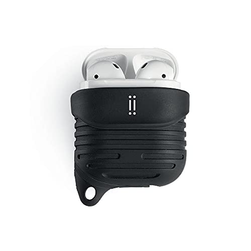 aiino - DropCase Silikonhülle für AirPods 1 & 2, kratzfest, stoßfest, Cover für Apple Airpods-Case, wasserdicht - Schwarz von aiino