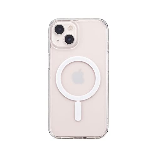 aiino Frozen Hülle für iPhone 13 Mini, Transparente Hülle mit integriertem Magnet für iPhone 13 Mini, Stoßfest und Kratzfest, Magnetische Kopplung und Ausrichtung, Transparente TPU-Ränder von aiino