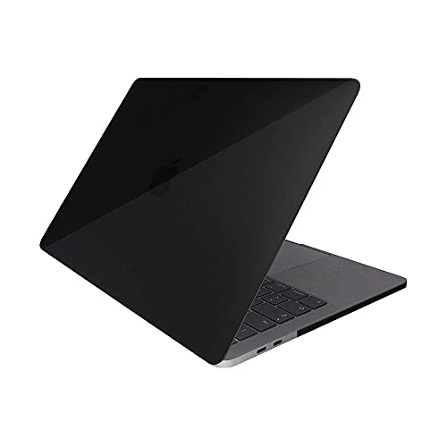 aiino Glossy - Schutzhülle für MacBook Pro 13 Zoll (2020/2022), ultraschlankes und Robustes Gehäuse, Kunststoff-Hartschalengehäuse mit Bildschirmschutz und Tastaturabdeckung - Schwarz von aiino