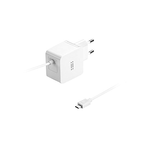 aiino Samsung Wall Charger USB-Netzteil Ladegerät Steckdose 2A integriertes Micro USB Kabel für Tablet - Weiß von aiino