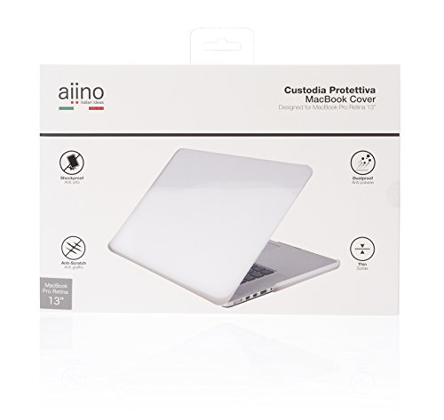 aiino – Schutzhülle für MacBook Retina 13" Zoll, matt, ultradünn, stoßfeste Abdeckung, gummiertes & rutschfestes Material, schützt vor Kratzern & Stößen, Case, Hartschalen Laptophülle – Transparent aiino – Schutzhülle für MacBook Retina 13" Zoll, matt, ultradünn, stoßfeste Abdeckung, gummiertes & rutschfestes Material, schützt vor Kratzern & Stößen, Case, Hartschalen Laptophülle – Transparent von aiino
