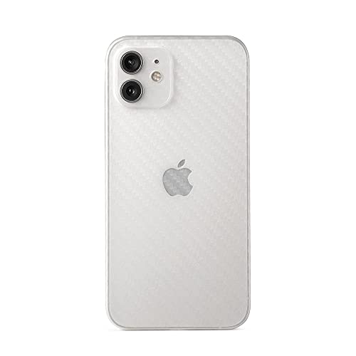 aiino Skin Case für iPhone 12, White Cover iPhone 12 mit Kohlefaser-Effekt, stoßfest und kratzfest, ultradünn, leicht und flexibel, kompatibel mit MagSafe, italienische Qualität - weiß von aiino