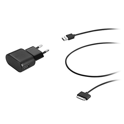 aiino Wall Charger USB-Netzteil Ladegerät Steckdose 1A mit Apple Dock 30 Pink Kabel 1,6m - Schwarz von aiino