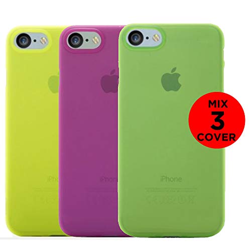 aiino Z3RO - 3 x Handyhüllen für iPhone 7, iPhone 8 und iPhone SE (2020) Schutz Vorder- und Rückseite aus TPU Kratzfest - Grün, Limette, Rosa von aiino