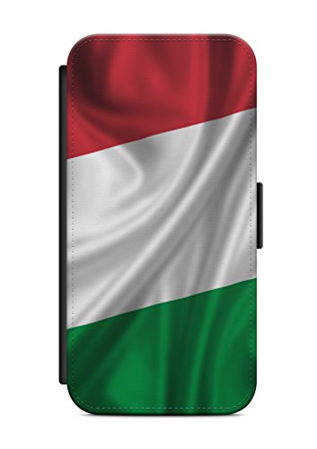 Handyhülle Kompatibel mit Samsung Galaxy A32 5G Hülle Klappbar mit Italien Flagge, Flip Case Tasche mit Magnet italienische Fahne V3 von aina