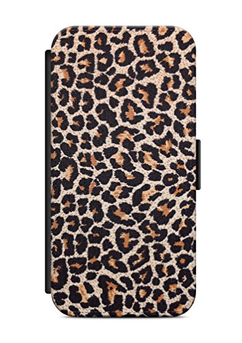 Handyhülle Kompatibel mit Samsung Galaxy A34 Hülle Klappbar mit Leoparden Bild, Flip Case Tasche mit Magnet Leopardenmuster V1 von aina