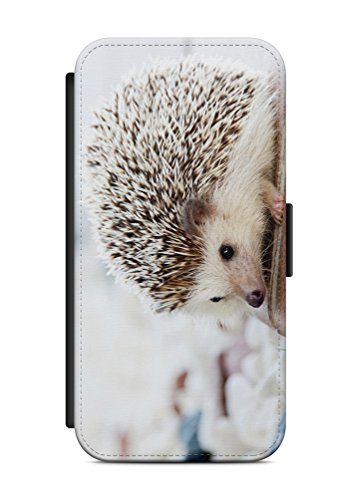 Handyhülle Kompatibel mit Samsung Galaxy A40 Hülle Klappbar mit Igel Motiv, Flip Case Tasche mit Magnet Igel Bilder von aina