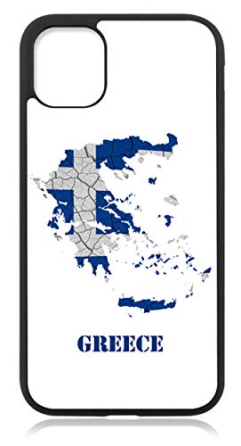 Kompatibel mit iPhone 11 Hülle Silikon Handyhülle Flexibles Slim Case Schutzhülle Schwarz Griechenland Fahne Flagge von aina