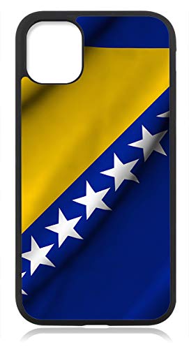 Kompatibel mit iPhone 12 Hülle Silikon, Handyhülle für iPhone 12 / iPhone 12 Pro Schutzhülle Slim Case Cover Bosnien BIH Fahne Flagge von aina