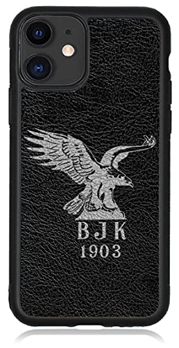 Kompatibel mit iPhone 12 Mini Hülle Leder Case Schwarz BJK 1903 Lederhülle Cover Case V2 von aina