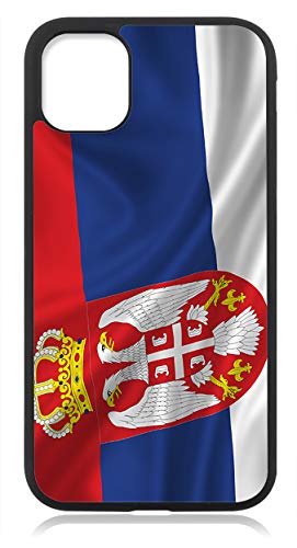 Kompatibel mit iPhone 12 Mini Hülle Silikon Handyhülle für iPhone 12 Mini Schutzhülle Slim Case Cover Serbien Fahne Flagge von aina