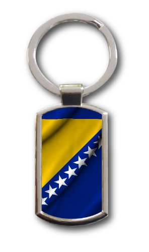 Schlüsselanhänger Bosnien Bosna Sarajewo Kosovo Fahne Flag von aina