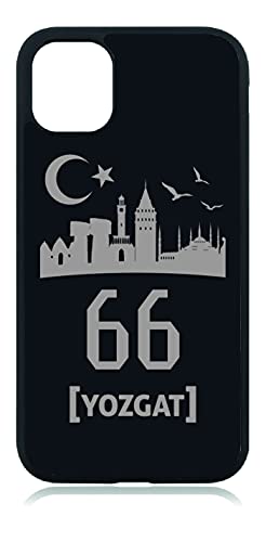 aina Kompatibel mit iPhone 11 Hülle Silikon Türkiye Türkei 66 Yozgat Motiv Matt schwarz Handyhülle für iPhone 11 von aina