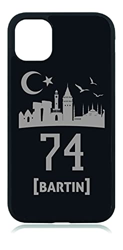 aina Kompatibel mit iPhone 11 Hülle Silikon Türkiye Türkei 74 Bartin Motiv Matt schwarz Handyhülle für iPhone 11 von aina