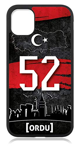 aina Kompatibel mit iPhone 12 Hülle Silikon, Handyhülle für iPhone 12 / iPhone 12 Pro Schutzhülle Slim Case Cover Türkei 52 Ordu Motiv Bild von aina