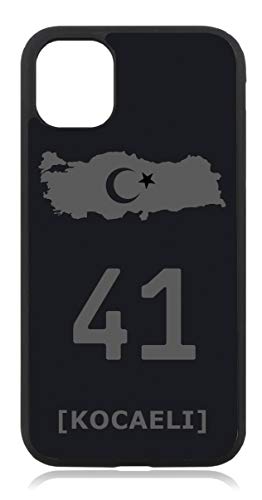 aina Kompatibel mit iPhone 13 Hülle, Türkiye Türkei 41Kocaeli Flagge Silikon Handyhülle Matt Schwarz von aina