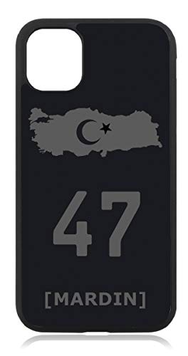 aina Kompatibel mit iPhone 13 Hülle, Türkiye Türkei 47 Mardin Flagge Silikon Handyhülle Matt Schwarz von aina