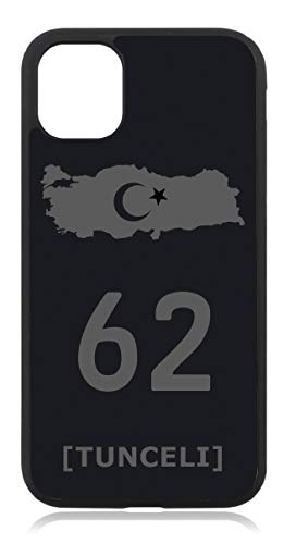 aina Kompatibel mit iPhone 13 Pro Max Hülle, Türkiye Türkei 62 Tunceli Flagge Silikon Handyhülle Matt Schwarz von aina