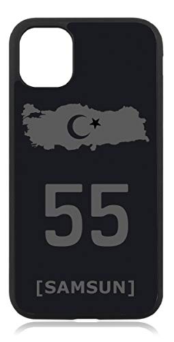 aina Kompatibel mit iPhone 14 PRO Hülle, Türkiye Türkei 55 Samsun Flagge Silikon Handyhülle Matt Schwarz von aina