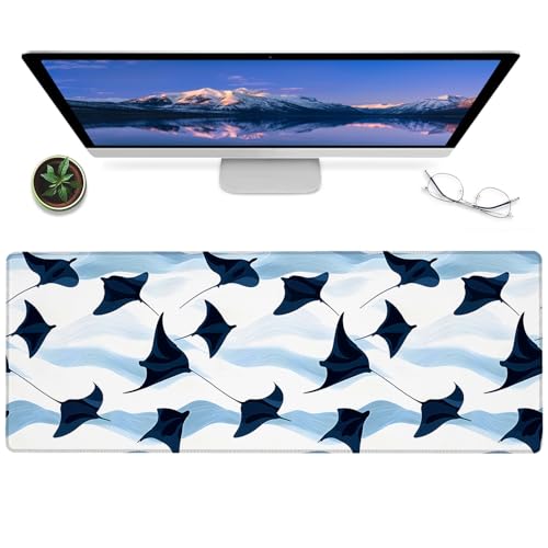 ainori Niedliches Stingray Gaming-Mauspad, 30,5 x 80 cm, rutschfest, Gummi, Meereslebewesen, großes erweitertes Manta-Ray-Mauspad für Büro, Zuhause, Laptop, Mäuseunterlagen, Geschenke, Spieleliebhaber ainori Niedliches Stingray Gaming-Mauspad, 30,5 x 80 cm, rutschfest, Gummi, Meereslebewesen, großes erweitertes Manta-Ray-Mauspad für Büro, Zuhause, Laptop, Mäuseunterlagen, Geschenke, Spieleliebhaber von ainori