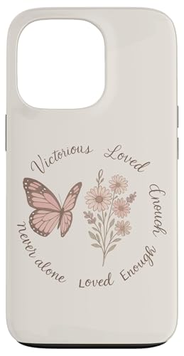 Adretter christlicher Schmetterling und Blume Hülle für iPhone 13 Pro von aith & Bloom | Christian Encouragement