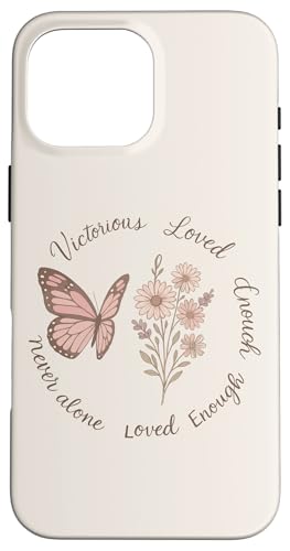Adretter christlicher Schmetterling und Blume Hülle für iPhone 16 Pro Max von aith & Bloom | Christian Encouragement