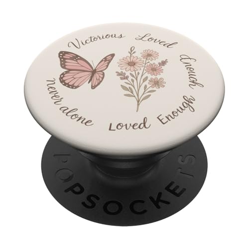 Adretter christlicher Schmetterling und Blume PopSockets Klebender PopGrip Adretter christlicher Schmetterling und Blume PopSockets Klebender PopGrip von aith & Bloom | Christian Encouragement