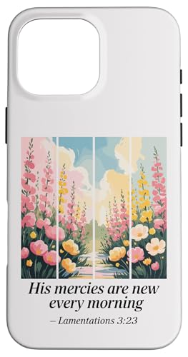Preppy Christian Bibelvers Blooming Field Women Hülle für iPhone 16 Pro Max von aith & Bloom | Christian Encouragement