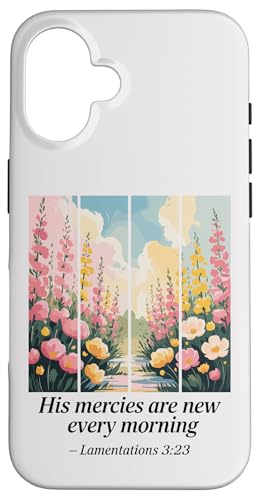 Preppy Christian Bibelvers Blooming Field Women Hülle für iPhone 16 von aith & Bloom | Christian Encouragement