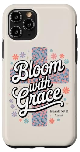 Preppy Christian Floral Cross Damen Hülle für iPhone 11 Pro von aith & Bloom | Christian Encouragement