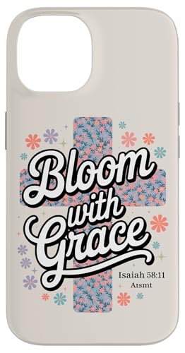 Preppy Christian Floral Cross Damen Hülle für iPhone 14 von aith & Bloom | Christian Encouragement