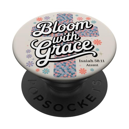 Preppy Christian Floral Cross Damen PopSockets Klebender PopGrip Preppy Christian Floral Cross Damen PopSockets Klebender PopGrip von aith & Bloom | Christian Encouragement