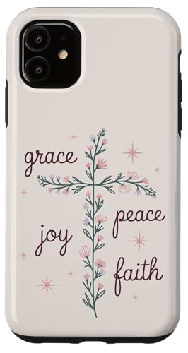 Preppy Christian Flower Cross Damen Hülle für iPhone 11 von aith & Bloom | Christian Encouragement