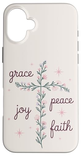 Preppy Christian Flower Cross Damen Hülle für iPhone 16 Plus Preppy Christian Flower Cross Damen Hülle für iPhone 16 Plus von aith & Bloom | Christian Encouragement