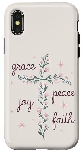 Preppy Christian Flower Cross Damen Hülle für iPhone X/XS von aith & Bloom | Christian Encouragement