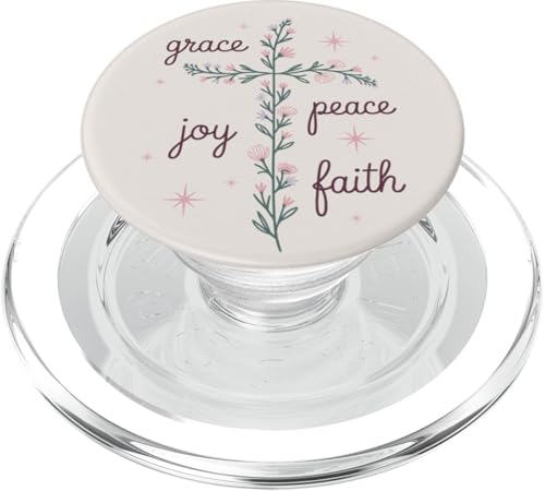 Preppy Christian Flower Cross Damen PopSockets PopGrip für MagSafe Preppy Christian Flower Cross Damen PopSockets PopGrip für MagSafe von aith & Bloom | Christian Encouragement